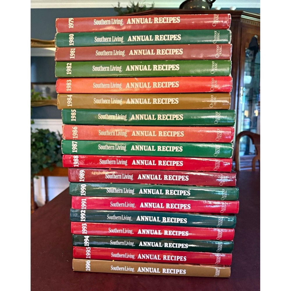 Southern Living Annual Recipes 1979-1996 Complete 18 Book Set Cookbooks